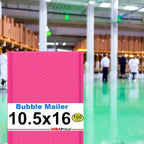 iMBAPrice 10.5x16 Inches Hot Pink Color Polybubble Bag, 100-Pack Large Size #5 Self Seal Poly Bubble Mailers Padded Packing Envelopes (Total 100 Bags)