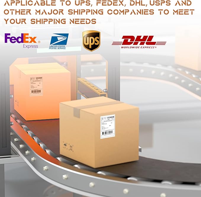 MFLABEL 4x6 Direct Thermal Shipping Labels - 10 Rolls, 220 Labels/Roll, Perforated Postage Paper with Alignment Hole, Compatible with 4XL LabelWriter 1744907 & 1755120, Rollo for USPS, UPS
