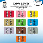 Doctor Stuff - File Folder Labels, Terminal Digit Filing, Consecutive Double Digit Numbers 00-99, Barkley FDDBM Match - BXDM Series Chart Stickers, 1" x 1-1/2", 1 Each of 10 Rolls, 500/Roll