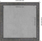 Amanti Art Grey Framed Magnetic Board 23x23 Medium Vision Board for use with Magnets, 100% Metal Sheet to Display Items as Office Decor or for Home Organization in mudroom, Kitchen or Kids Room