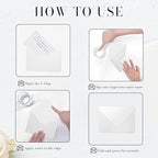 Shimmer Shiny White Envelopes 5.25 x 7.25 inches 100 PCS, Goefun A7 Euro V Flap Envelopes with Gummed Seal for 5 x 7 Cards, Wedding, Baby Showers, Birthday, Graduation