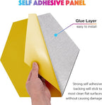 Acoustic Panels 12 Pack Soundproof Wall Panels, 14" X 12" X 0.4" Sound Proof Panles, High-Density Wall Decoration Sound Absorbing Panel, Hexagon Wall Panel for Home Office with Self-Adhesive (White)