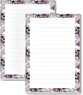 SXboxing Sticky Notes 4X6 Inches, 2 Pack Large Cute Self-Stick Pads, Bright Funny Memo Pads Easy to Stick for Home, Office Luxury Flower Skulls