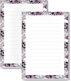 SXboxing Sticky Notes 4X6 Inches, 2 Pack Large Cute Self-Stick Pads, Bright Funny Memo Pads Easy to Stick for Home, Office Luxury Flower Skulls