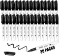 Duchong Black Permanent Markers, 30 Count Permanent Markers Bulk, Quick Drying Marker, Waterproof, Smooth, Durable, Works on Packing, Wood, Glass for Kids Adult Doodling, Marking