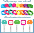 Blulu 80 Pieces 1Inch Colored Key Covers Caps Tags Covers Set Plastic Key Color Identifier Rings Toppers(Rainbow Color)
