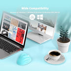 Ergonomic Wireless Mouse with USB Receiver for PC Computer, Laptop and Desktop, Ergo Mouse Vertical with Silent Clicks Long Battery Life, Up to 1600 DPI & 1 AA Battery Powered, Blue