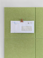 DECORITA Felt Wall Tiles | Large Cork Board Alternative | Aesthetic Felt Bulletin Board for Office, Home & Classroom | Large Cork Boards for Walls Pinboard (12-Pack) | Spring Green