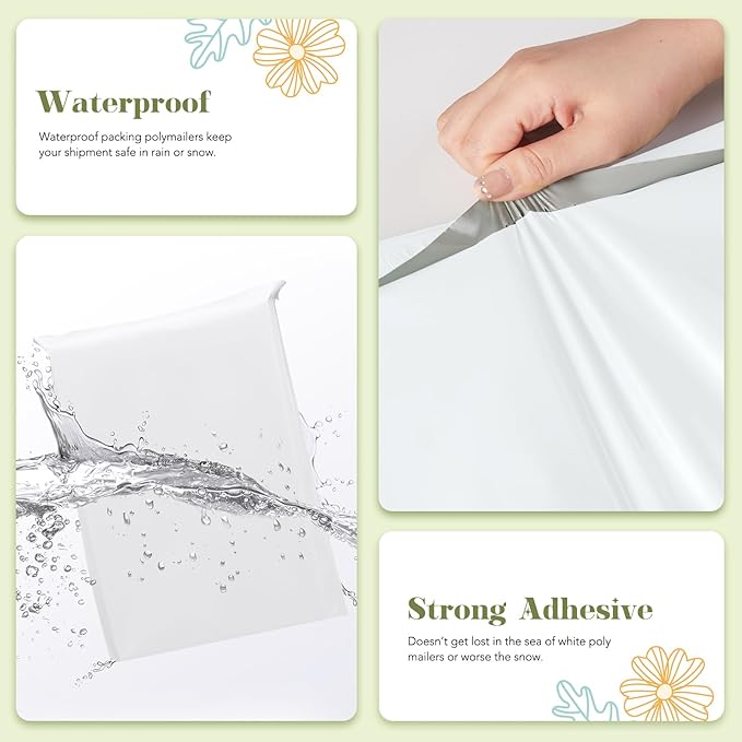 Fuxury Poly Mailers Large 19x24 Inch 100 Pack,Self Adhesive Shipping Bags for Clothing,Heavy Duty Shipping Envelopes Mailers Poly Package Bags for Small Business,Flexible Mailing Bags White