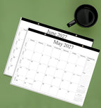Desk Calendar 2026 - Calendar 2026-2027 from January 2026 to June 2027, 18 Months Calendar with Thick Paper for Office, Home, School Organizing, 14.5" X 11.5", Black