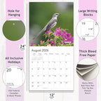 2026 Backyard Birds Hangable Wall Calendar Monthly Beautiful Wildlife Bird Photo Birder Watching Gift Forest Nature Photography Secret Santa Office (2026 Backyard Birds)