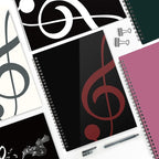 MAXCURY Blank Sheet Music Composition Manuscript Staff Paper Art Music Notebook Black 100 Pages 26x19cm (Black/Fuchsia)