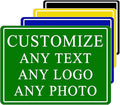 Custom Sign, Personalized Street Sign Metal with Your Text, Name, Logo, Photo for Office, Business, Workplace, Home, Cafe, Bar, Indoor, Outdoor