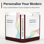 BinderX 1.5 Ring Binder, Sooez Round Ring 1.5 Inch Binders, Fits 325 Sheets of 8.5x11 Paper, Customizable View Cover with Inside Pockets, Cute 1.5" Binder, Olive Green