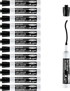 SUQJOY Dry Erase Markers, Chisel Tip Whiteboard Marker, Low Odor Thick Dry Markers, 12 Bulk Black Color Markers for office.