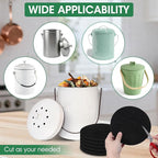 6 Pack Charcoal Filters for Compost Bucket，Compost Filters for Countertop Bin， Odor-Absorbing Activated Charcoal Replacement for Kitchen Compost Bins，6.7 Inch，Compost Filter