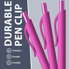 JIMMIDDA Ballpoint Pens Bulk - 107 Pcs Black Ink Pens in Bulk | 1.0 Medium Point Smooth Writing, Retractable No Bleed Ball Point Pen for Men Women (Pink Barrel)