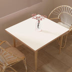 Zinkooat Leather Table Cover,1.8mm Thick,40x40 Inch Table Protector,Table Protector for Dining Room Table,Dining Table Cover,Table Cover Protector.(White+White,40x40)