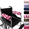SPRING SEAON Wheelchair Armrest Covers 2 Pack Soft Memory Foam Wheelchair armrest Pads Wicking Washable for Office Transport Chair (Pink Heart)