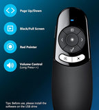 Presentation Clicker for TV LED LCD Screen Digital Presentation Clicker w Magnifier Highlight,2 in 1 Type C Presenter Remote Pointer Wireless with Volume Control for Classroom Teacher Projector Mac