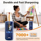 AFMAT Electric Pencil Sharpener, Fully Automatic Pencil Sharpener, Auto in & Out, Rechargeable Hands-Free Sharpeners for Jumbo & Colored Pencils (6.5-12mm), Portable for Home/Classroom/Office PSC2