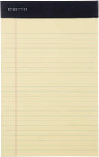 Mintra Office Legal Pads - ((BASIC CANARY 6pk, 5in x 8in, NARROW RULED))