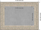 Amanti Art Silver Framed Magnetic Board 23x31 Medium Vision Board for use with Magnets, 100% Metal Sheet to Display Items as Office Decor or for Home Organization in mudroom, Kitchen or Kids Room