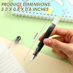 Crtiin 36 Pcs Disposable Fountain Pens, Back to School Quick Drying Ink Pen, Calligraphy Smooth Writing Pens for Journaling Office Supplies Sketching Doodling Beginner Artist Gifts(Black)