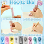 auroray 18 Pack Correction Tape Pens 1/5" X 236", 9 Color Correction Tape Pens Easy to Use Applicator for Instant Correction Students School Office Supplies