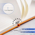 Dynta Hardcover Journal Notebooks 10 Pack A5 Lined Journals Bulk 5.8 x 8.4 Inch 160 Pages/80 Sheets 10 Colors College Ruled with Pen Loop Notebooks for Work, Writing, Note Taking