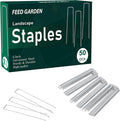 FEED GARDEN 4 Inch 25 Pack Galvanized Landscape Staples 11 Gauge Anti-Rust Garden Stakes Landscaping Fabric SOD Pins Yard Stakes for Weed Barrier Fabric