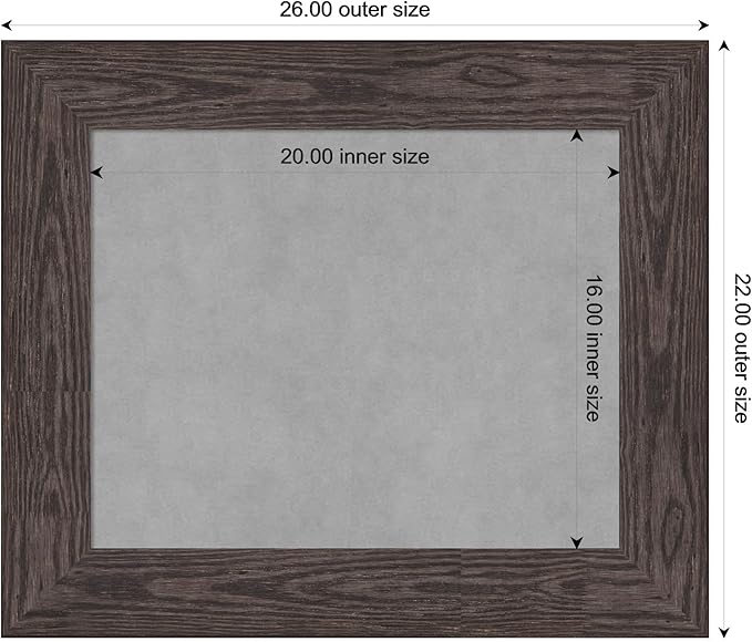 Amanti Art Black Framed Magnetic Board 22x26 Small Vision Board for use with Magnets, 100% Metal Sheet to Display Items as Office Decor or for Home Organization in mudroom, Kitchen or Kids Room