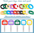 Blulu 80 Pcs Key Labels Key Color Covers Caps Tags Covers Set Plastic Keys Identifier Rings Toppers for Tags Organization House, 2 Styles(Classic Color)