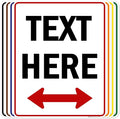 Custom Arrow,Custom Directional Sign, Two Way Arrow,24x30 Inches, 55 mil thick HDPE (high density polyethylene) Made in USA by My Sign Center