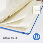 ViVin Lined Journal Notebooks for Work, 192 Pages, Medium 5.5 x 8.3 inch, College Ruled, A5 Hardcover Journaling Notebooks for Writing, 8 Pack Bulk,Multi Colored Series