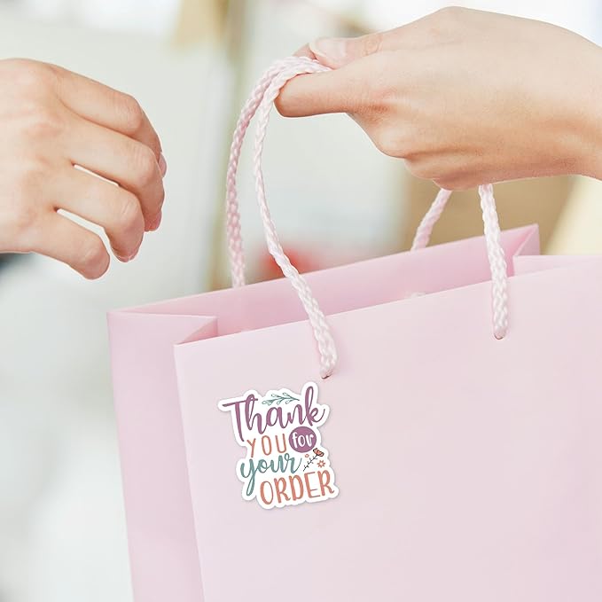500pcs Thank You Stickers - Handmade, Happy Mail, Boutique Packaging, Purchase Roll