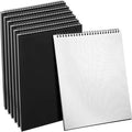 Engrowtic 6 Pack Top Spiral Graph Paper Notebooks 8.7 X11.4 Inch A4 Grid Paper Notepad 70 Sheet Memo Steno Pad for Engineering Writing Sketching Drawing School Office Supplies (Black)