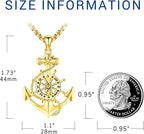 Compass Necklace for Women Men 925 Sterling Silver Pendant Urn Necklaces for Ashes Picture Locket Necklace Anchor Necklace Viking Necklace Crystals CZ Moonstone Abalone Shell Turquoise Compass Jewelry