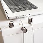 ICONIT Cable Anchors for Desk Organization Gun Metal | Premium Aluminum Cord Organizers | Charger + Cable Management Clips for Home & Office | Stylish, Sturdy, & Functional | (3 Pack)