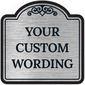 Custom Decorative Sign, Personalized Metal Sign for Business, Driveway, Home, Airbnb, Office Door Plaque, Brushed Nickel Sign, 12x12 Inches, ACM, Fade Resistant, Made in USA by Sigo Signs