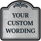 Custom Decorative Sign, Personalized Metal Sign for Business, Driveway, Home, Airbnb, Office Door Plaque, Brushed Nickel Sign, 12x12 Inches, ACM, Fade Resistant, Made in USA by Sigo Signs