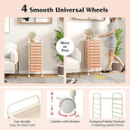 Giantex 10-Drawer Storage Cart w/Universal Wheel, Rolling Cart w/Handle, Home Organizer Storage Unit w/Removable Drawers, Trolley Utility Cart for Kitchen Makeup Living Room Office Play Room