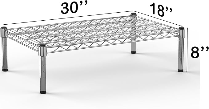 Regal Altair 18''W x 30''L x 8''H Chrome Plated Wire Dunnage Rack | Off The Floor Storage