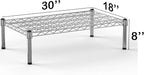 Regal Altair 18''W x 30''L x 8''H Chrome Plated Wire Dunnage Rack | Off The Floor Storage