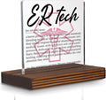 ER Tech Gifts, Thank You Appreciation Gifts for Emergency Room Technicians Medical First Responders Week Graduation Birthday Christmas Office Desk Decor Decorative Signs Plaque PA006