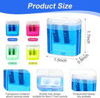 60 Pcs Manual Pencil Sharpeners with Lid, Double Hole Handheld Sharpeners for Office Home, 4 Colors