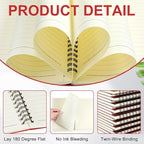 Yahenda Spiral Notebook Bulk A5 Journal Lined 8.3'' x 5.5'' Writing Composition Paper Small Notepad Subject Notebook for Students Office Business Back to School Supplies(Red,54 Pcs)