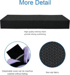 SPRING SEAON Wheelchair Armrest Covers 2 Pack Soft Memory Foam Wheelchair armrest Pads Wicking Washable for Office Transport Chair (Deep Purple)