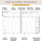 Essential PRO 2026 Daily, Weekly & Monthly Planner, 7"x9": 14 Months (Nov 2025 - Dec 2026) Monthly Tabs,Daily Tracking,Notes Pages,Storage Pocket,Bookmark w Sticky Notes (Pastel Peacock)