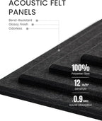 Fluxynara Large Felt Bulletin Board 48" x 36" Cork Board Alternative-12 Pack with 70 Safe Removable Adhesive Tabs, Cork Boards for Walls Cork Board for Home Office Classroom Pin Board-Charcoal Gray